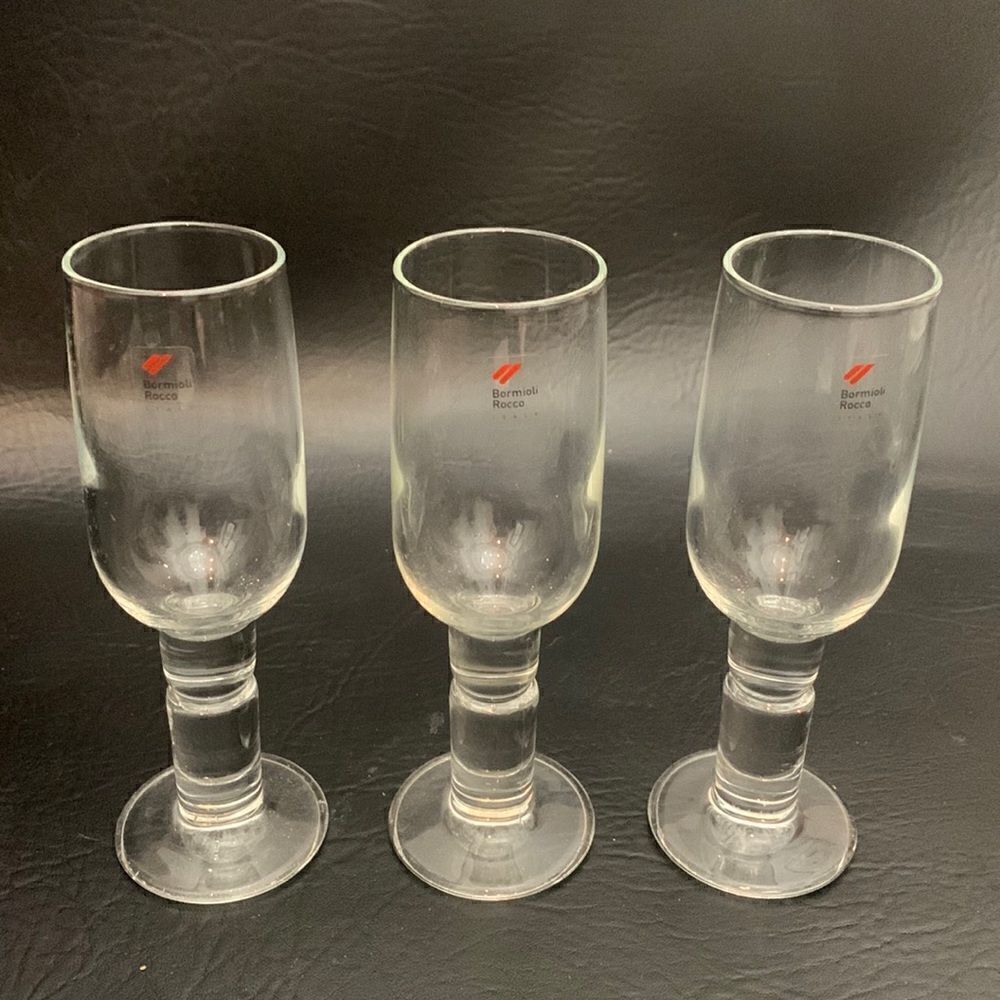 Bormioli Rocco Cognac Brandy Cordial Bar Glasses 4 Ounces Each Set 3 Included